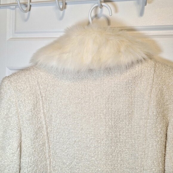 Guess convertible wool blend jacket with detacheable faux fur collar - Picture 6 of 8
